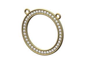 diamond circle pendant bubble ornaments jewelry printable gold silver ornament jewellery fashion luxury accessories symbol necklace sterling pendants 3d print model - Mito3D