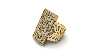 elmas kokteyl yüzük tasarım geleneksel fiigree kazınmış embosed cnc 3dprintable mücevher jewell nişan kadın Bayan takı 3d print model - Mito3D