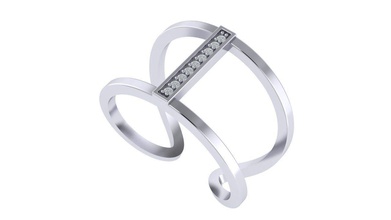 diamante complejo anillo 3djewelry canalla compromiso moda joya oro joyería joyeria cera precioso versión impresa plata boda lujo regalo molienda fundición anillos 3d print model - Mito3D