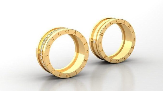 diamante Pareja anillo canalla 211 hombre joyería joya anillos compromiso Boda diseñadora joyas joyeria pulsera diseño esposas diamantes 3d print model - Mito3D