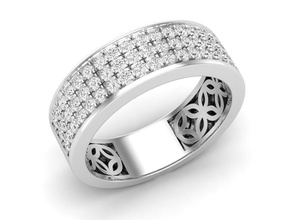 diamante criativo joalheria anel mulher prata gema moda brilhante ouro luxo platina beleza branco imprimível esterlina roupa noivado 3d print model - Mito3D