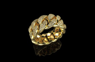 diamante cubano anello 2 gioielli oro argento stampabile matrimonio moda di diamanti bianco d'oro engagem brillante fidanzamento gemma e bellezza brillant cad anelli 3d print model - Mito3D