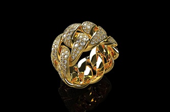 diamant cubaine ring 3 bijoux or de l'anneau le d'argent l'engagement la livre sterling bague en pierre anneau mode mariage joyau beauté solitaire vintag cad bracelate collier les anneaux 3d print model - Mito3D