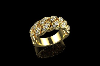 diamant kubanisch ring n4 gold schmuck silber druckbar sterling mode schönheit engagement juwel solitär engagem hochzeit cad vintag saphir ringe 3d print model - Mito3D
