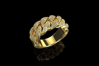 Diamant kubanische ring n5 Schmuck diamond gold Diamant-ring Mode-ring engagement gold-ring engagem cad Ohrring Halskette sterling Silber solitaire rhino Ringe Mode-Schönheit 3d print model - Mito3D
