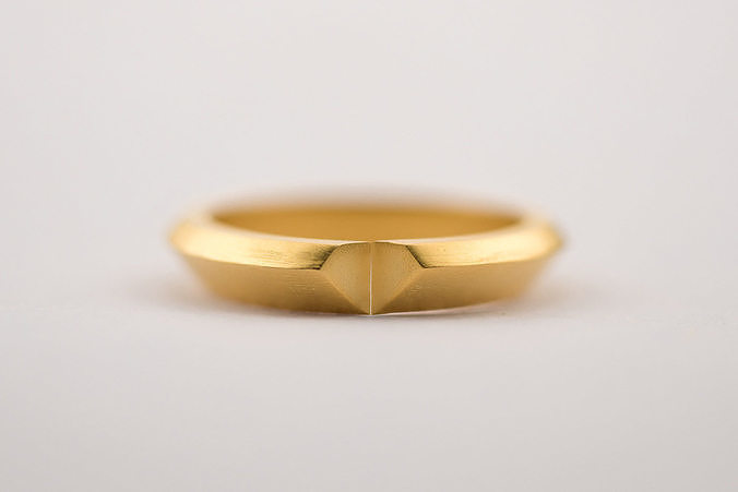 diamant Couper bague bande 3d imprimable argent engagement mariage mode Valentin cadeau Dames or bijoux anneaux gemme 3D print model - Mito3D