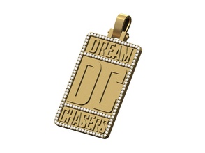 diamond dream chasers rectangular pendant jewelry printable gold silver jewellery necklace luxury swag hiphop bling sterling bail fashion pendants 3d print model - Mito3D