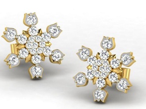 diamante brinco joalheria orelha viga cúpula moda tendências mulheres fêmea homens masculino unissex misturar Tamanho brincos anel jóias 3d print model - Mito3D