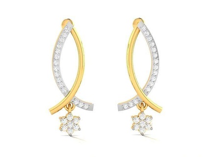 diamond earring luxury modern jewel jewelry jewellery earrings printable 3d fashion emerald gem precious silver ring brilliant sterling engagem 3d print model - Mito3D