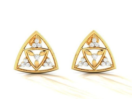 diamant boucle d'oreille boucles d'oreilles bijoux or argent platine imprimable gemme brillant saphir rubis mode beauté émeraude cnc impression 3d print model - Mito3D