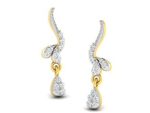 Diamant Ohrring Frauen Schmuck Silber Herz Juwel Ring Mode cad Valentinstag druckbar Geschenk Gold Ohrringe 3d print model - Mito3D