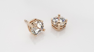 orecchini di diamanti gioielli disco platino lusso orecchino diamante brillante stampabile argento gemma ciondolo la collana solitaire moda e bellezza matrimonio fidanzamento lucente oro brillant gli 3d print model - Mito3D
