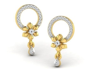 Diamant Ohrringe Juwel Engagement Hochzeit Schmuck Ring Silber Gold engagem Mode Sterling Anhänger Halskette Schönheit 3d print model - Mito3D