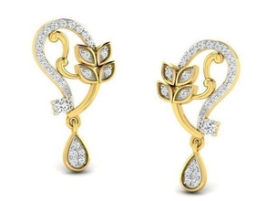elmas küpe takı mücevher altın beyaz kalpler düğün inciler nişan yüzük cad karakterler 3d print model - Mito3D
