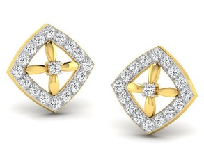 diamante orecchini gioielleria oro argento stampabile brillante orecchino moda bellezza Fidanzamento nozze 3d print model - Mito3D