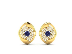 diamond earrings shining luxury jewelry gold precious silver gem jewel brilliant earring fashion beauty gems printable 3d 3d print model - Mito3D
