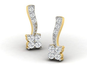 diamond earrings jewelry luxury precious shining jewellery earring gold printable gem brilliant fashion beauty platinum accessory 3d print model - Mito3D