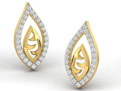 diamante orecchini donne orecchino huggy stampabile cad brillante gioielleria Uniti d'America Canada Europa Francia Italia uk Israele unito cerchio 3d print model - Mito3D