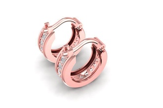 diamante orecchini 2083 gioielleria moda Accessori oro uomo uomini donna donne unisex design feng shui 3d print model - Mito3D