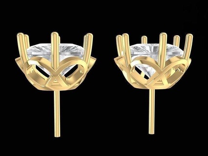 diamond earrings 2291 jewelry fashion accessories gold woman women new design 3d print model - Mito3D
