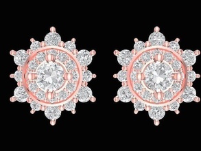 diamond earrings 2503 jewelry fashion accessories gold woman women design 3d print model - Mito3D