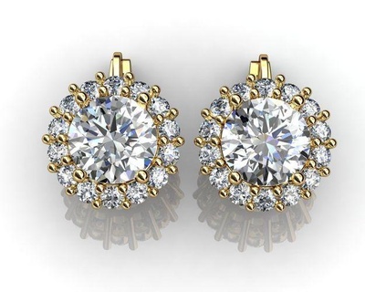 diamante pendientes c1 oro plata joyería Boda platino brillante joya Moda belleza canalla anillo arete mariposa zafiro 3d print model - Mito3D