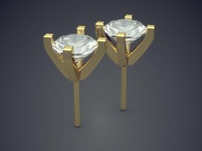 orecchini di diamanti cad-6737 gioielli brillante cad il design dettaglio diamante fidanzamento gemma oro gioiello disco platino stampabile anello anelli argento matrimonio gli 3d print model - Mito3D