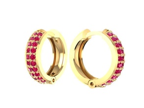 diamond earrings women 1453 jewelry fashion accessories gold man men woman unisex design fengshui 3d print model - Mito3D