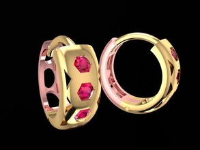 diamond earrings women 1756 jewelry fashion accessories gold man men woman unisex design fengshui 3d print model - Mito3D