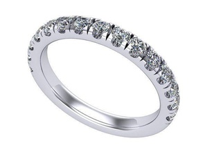 diamante compromiso banda dorado plata joyería joya anillo anillos 3d print model - Mito3D