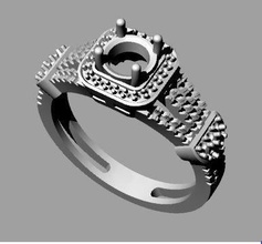 diamant engagement bague bijoux gemme luxe mode argent sterling brillant or anneaux 3d print model - Mito3D