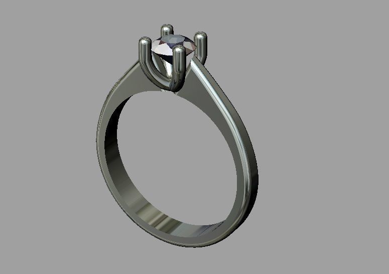 anillo de compromiso diamantes la joyería diamondring el diamante lujo platino imprimible plata gem brillante oro 3dprint moda y belleza sterling los anillos 3D print model - Mito3D