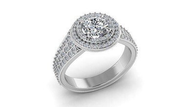 diamond engagement ring jewelry wedding printable jewel brilliant design beautiful fashion beauty female woman rings jewellery 3d print model - Mito3D