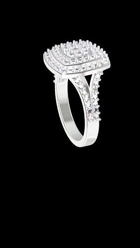 diamante Fidanzamento squillare diamanti prongset oro bianco rosa giallo stampabile gioielleria anelli 3D print model - Mito3D