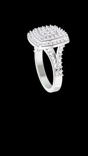 diamante compromiso anillo diamantes puntas Oro blanco oro rosa amarillo imprimible joyería joya anillos 3d print model - Mito3D