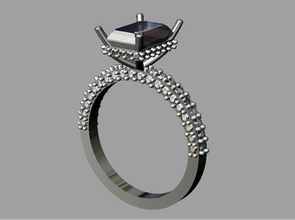 anello di fidanzamento con diamante gioielli engagementring diamondring gioiello argento stampabile gemma diamanti brillante moda d'oro oro e bellezza 3dprint anelli 3d print model - Mito3D