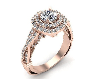 Diamant Engagement Ring 10 mw Verragio Gold Silber Ehe Schmuck druckbar Juwel Matrixgold Nashorn Jewelcad Solitär Feier Jahrestag Luxus Ringe 3d print model - Mito3D