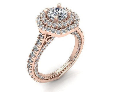 Diamant Engagement Ring 13 mw Verragio Gold Silber Ehe Schmuck druckbar Juwel Matrixgold Nashorn Jewelcad Solitär Feier Jahrestag Luxus WAHR Ringe 3d print model - Mito3D