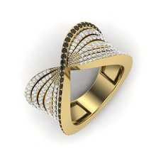 Diamant Ewigkeit Hochzeit Band Ring Finger Nashorn Gold Juwel Tiffany 3dprint druckbar brillant Engagement Mode Rubin Saphir Citrin drucken Schmuck Ringe 3d print model - Mito3D