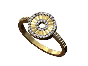 diamante facetado anillo joyería joya imprimible oro plata ornamento Moda accesorios libra esterlina brillantez brillante lujo compromiso Boda anillos 3d print model - Mito3D