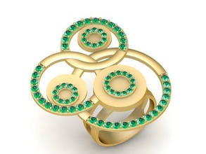 diamond fashion ring women 2322 jewelry accessories gold man men woman unisex design fengshui rings 3d print model - Mito3D