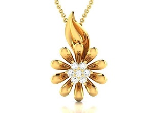 diamante fiore pendente donne gemma nozze fidanzamento gioiello gioielleria stampabile argento oro bianca brillante platino lusso prezioso collana ciondoli collane 3d print model - Mito3D