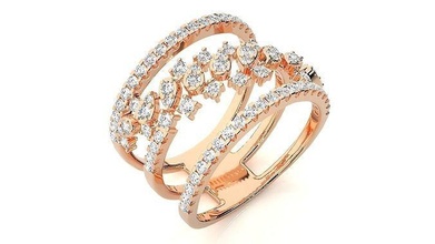 diamante galáxia coquetel anel 3dm stl renderiza detalhes argolas solitário esterlina imprimível platina brilhante casamento noivado jóias joalheria branco ouro alto 3d print model - Mito3D