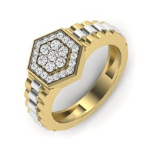 diamond gents ring jewelry silver printable prototyping rings engagement fashion jewel gold wedding jewellery precious beauty rado 3d print model - Mito3D