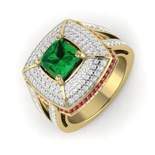 diamant gents de l'anneau bijoux d'argent imprimable le prototypage les anneaux l'engagement la mode joyau or mariage précieux beauté 3d print model - Mito3D