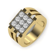 diamond gents ring silver printable prototyping jewelry rings engagement fashion jewel gold wedding jewellery precious beauty rado 3d print model - Mito3D