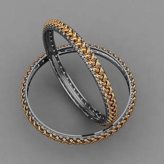 diamante oro braccialetti gioielleria donna stampabile braccialetto Fidanzamento nozze sterlina cad gemma argento prezioso corda abbigliamento lusso 3d print model - Mito3D