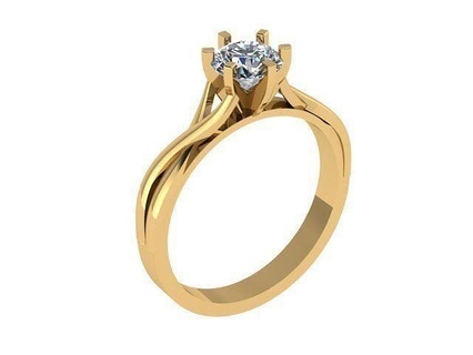 Diamant Gold Ring 6mm Platin Schmuck Luxus druckbar brillant Engagement Silber Sterling Mode Schönheit vintag Juwel Hochzeit Ringe 3d print model - Mito3D
