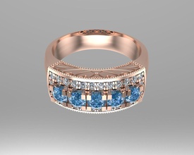 diamant, bagues en or nn155 bijoux les anneaux de l'anneau le diamant d'argent platine cadeaux présente jeunes filles jeune fille femmes d'anniversaire anniversaire anniversaires l'engagement luxe spécial base 3d print model - Mito3D