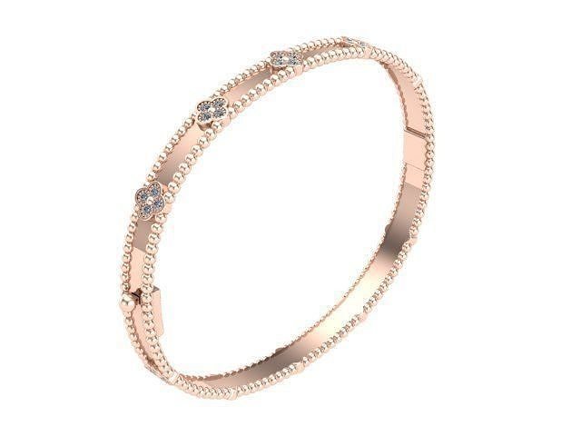 diamond golden bracelet silver jewelry bracelets 3D print model - Mito3D